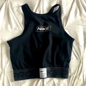 Nike Pro-fit Crop Tank Top Black Size XS